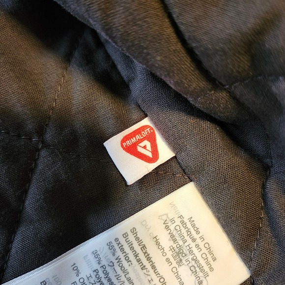 Wallace & Barnes Mens Navy Wool Blend Bomber Chore Barn Jacket Primaloft Large - Picture 5 of 7